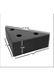 4 Pcs Triangle, Table, Cabinet Pyramid Furniture Leg 3 cm Black 4 Pcs - 3