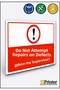 Notify the Order to Take Strict Action Against Failures Isg Warning Sign Dekota 35X50 cm