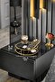 2-Pack Shiny Gold Desktop Cosmetic Jewelry,Perfume,Towel Organizer + 6-Hook Jewelry Stand,Necklace Bracelet, Rosary Organizer - 2