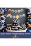 Space Themed Banner – Astronaut & Planet Party Decoration, Happy Birthday Sign Birthday Ornament