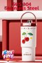 Diller Tumbler 880 ml Single Lid Dual Use Steel Thermos With/Without Straw and Carrying Handle-Ffd9505-88 - 4