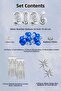 2026 Graduation Party Set – Blue Chrome Pole Star Concept with Silver Numbers - 2