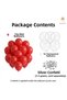 Red Balloon Set of 20 Silver Confetti Transparent Balloons Birthday Party Decoration - 2