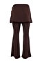 Brown Soft Brushed Fabric 2 Piece Skirted Flared Large Size Leggings Tbbss26Bv00003 - 13