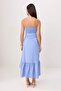 Blue Belted and Gipeli Open-Waist Maxi Woven Dress Twoss26El00381 - 4