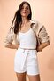 White Gabardine Short Belted Shorts & Bermuda Twoss26Sr00045 - 8