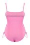 Pembe Straplez Kaplı Biyeli Regular Mayo TBESS26MA00040 - 6