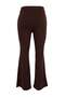 Brown Soft Brushed Fabric 2 Piece Skirted Flared Large Size Leggings Tbbss26Bv00003 - 10