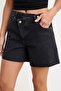 Anthracite Asymmetrical Waist Detailed City Boy Denim Shorts Twoss26Sr00220 - 3