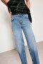 Trendyol Studio Collection Mavi More Sustainable Yüksek Bel Straight Düz Kesim Jeans TWOSS26JE00238 - 3