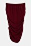 Burgundy Strapless Side Elastic Asymmetric Lycra Blouse Tdrss26Bz00046 - 2