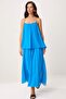 Mavi Gold Zincir Detaylı Askılı Şifon Astarlı Maxi Dokuma Elbise TWOSS26EL00350 - 2