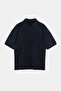 Antrasit Oversize/Geniş Kesim Soluk Efekt %100 Pamuk Polo Yaka T-shirt TMNSS26TS00044 - 5