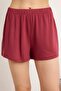Bordo Dantelli İp Askılı Viskon Şortlu Örme Pijama Takımı THMSS24PT00007 - 3