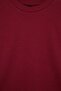 Bordo Pamuklu Düz Esnek Tshirt ve Flare/İspanyol Paça Taytlı Örme Alt-Üst Takım TKDSS25AU00136 - 5