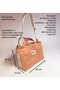 Nuggita Standard Size Salmon Piping Detailed Waxed Canvas Bag - 2