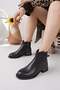 D25Kb 8380 Black Genuine Leather Women's Boots