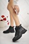 Fade Black Lace-Up Winter Women's Boots - 2