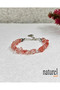 Rose Quartz Broken Natural Stone Lady Bracelet - 6