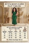 Women's Plus Size Short Sleeve Double-Breasted Collar Waist Brooch Detailed Chiffon Midi Evening Dress 26000 Claret Red - 5