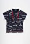 Boy's Comfort Fit Navy Blue T-Shirt with Prints and Accessories - 2