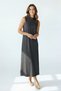 Women's Four Seasons Sleeveless Viscose Midi Length Half Turtleneck Dress Anthracite