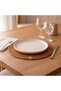 4 Pieces Copper Coffee Color Plate Set Modern American Serving, Stylish Presentation Plate |   Stitched, 32 cm Summer Tableware, Balcony and Garden Table Decoration - 2