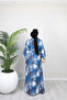 Ocean Blue Kimona / Pareo. Saten - 6