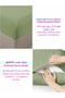 ملاءة سرير سادة نفرين كينج 180×200 سم – شرشف بجيب عميق 35 سم مع 2 غطاء وسادة - 6
