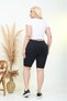 Double Leg High Waist Full Lycra Black Women's Denim Shorts - 6