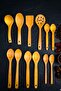 Wooden Serving Set Natural Wooden Spoon, Turmeric Spatula, Kitchen Utensils Set - 5