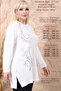 Large King Size Women's Combed Cotton Anti-Sweat High Quality Knitted Fabric Viscose Stoned Mother Ecru Blouse