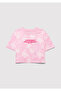 Printed Pink T-Shirt Loose Fit / Loose Relaxed Cut 7610325-90384 - 3