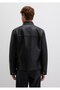 Black Faux Leather Jacket Slim Fit / Narrow Cut 0110438-71379 - 4