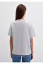 Crew Neck Gray Basic T-Shirt Regular Fit / Normal Cut 1600955-83096 - 4
