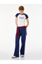 Crew Neck Short Raglan Sleeve Cotton Marine Printed T-Shirt - 2