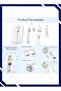Professional Micro Needle Bio Roller Kit, EMS Microneedle Roller Derma Stamp with 2 LED Lights for W - 6