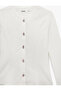 Slim Fit Gem Button Detailed Long Sleeve Crew Neck Floral Textured Cardigan - 5