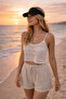 Black Tennis-Vizor Open Top Uv Protective Women's Hat - 4