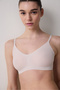 Zerogram - Ribbed Light Invisible Ceramic Beige Bra - 3