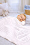 Ecru Chickpea Double Layer Baby Girl Blanket Swaddle Cotton Multi-Purpose Cover Seasonal 90X85Cm - 4