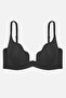 Oyster Lace Printed Bra - Non-Padded Non-Wired - 2822 - Black
