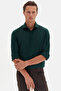 Ds Groom Slim Fit Dark Green Italian Lapel Dobby Long Sleeve Easy-Iron Breathable Four - 4