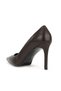, Women's Genuine Leather Heeled Shoes 1611059Z1425 Brown - 4