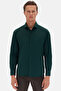 Ds Groom Slim Fit Dark Green Italian Lapel Dobby Long Sleeve Easy-Iron Breathable Four - 2