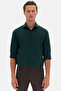 Ds Groom Slim Fit Dark Green Italian Lapel Dobby Long Sleeve Easy-Iron Breathable Four