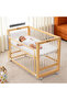 Prism 4in1 Acrylic Convertible Crib w/ mattress - Natural Brown - 5