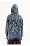 Women's Stone Embroidered Embroidered Long Sleeve Cotton Denim Jacket