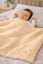 Beige Quilted Chickpea Baby Swaddle Blanket – Double-Sided Seasonal / Newborn Hospital Release - 4