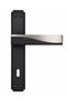 Derya Mirrored Room Door Handle Double Color Black/Satin - 2